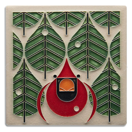 Motawi Tile: Coniferous Cardinal