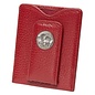 Buffalo Nickel Money Clip Wallet: Red