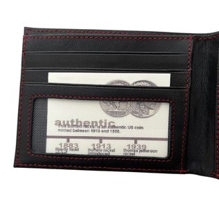 Buffalo Nickel Billfold Wallet: Black