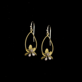 Flowering Thyme Earrings -  Oval Wire