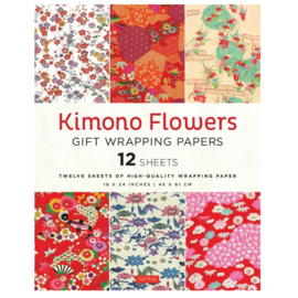 KIMONO FLOWERS GIFT WRAPPING PAPER