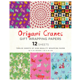 ORIGAMI CRANES GIFT WRAPPING PAPER