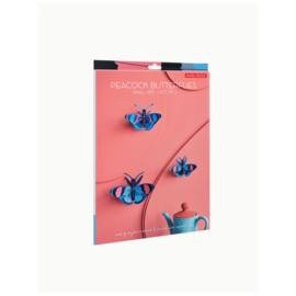 3D Peacock Butterflies, set of 3
