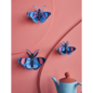 3D Peacock Butterflies, set of 3