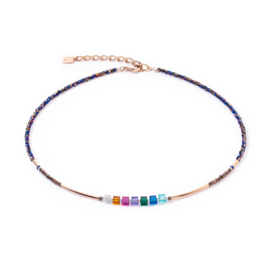 Coeur De Lion Necklace: Cube Story Multicolor Autumn