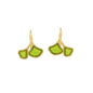 Ginkgo Two Leaf Frozen Wire Earrings
