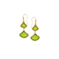 Ginkgo Two Leaf drop wire earrings