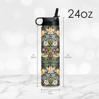 William Morris Strawberry Thief 24 oz Water Bottle