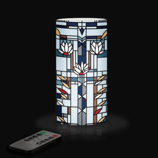 Waterlilies 6" LED Real Wax Candle with Remote