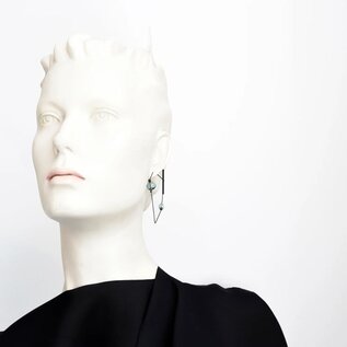 Hollis Hoops Earrings (Glass Aqua)