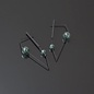 Hollis Hoops Earrings (Glass Aqua)