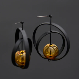 Eris Earrings (Glass Amber)