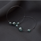 Eclipse Hoops Earrings (Glass Aqua)