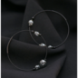 Eclipse Hoops Earrings (Glass Grey)