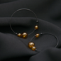 Eclipse Hoops Earrings(Glass Amber)