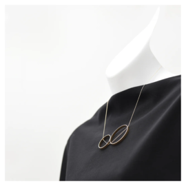 Duet Necklace (Satin Silver)