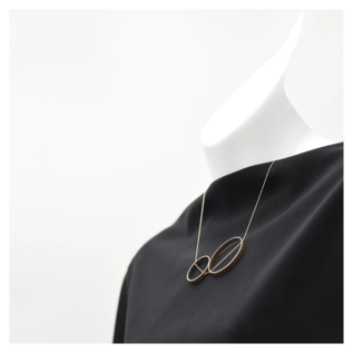 Duet Necklace (Satin Silver)
