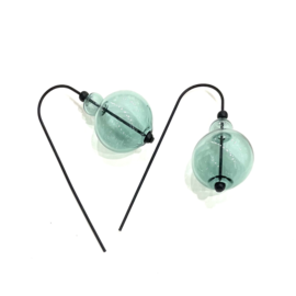 Mini Scoop Earrings (Glass Aqua)