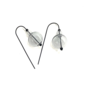 Mini Scoop Earrings (Glass Grey)