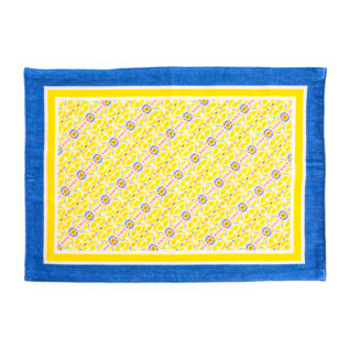 Double Lemon with Orange Marigold Placemats, set of 4