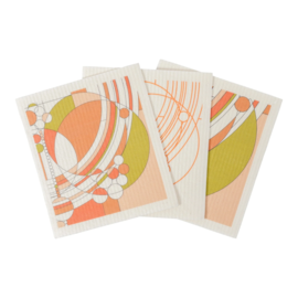 March Balloons Swedish Dishcloth Set of 3