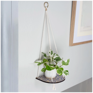 Hanging Plant Shelf Small - Primrose Blue