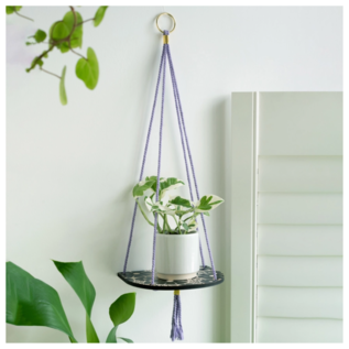 Hanging Plant Shelf Small - Cosmos  Black
