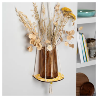 Hanging Plant Shelf - Daisy Yellow