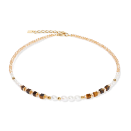 Necklace Cosmic Pearls Deep Gold