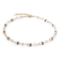 GeoCUBE® Iconic Pearl Mix Necklace Gold-White