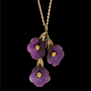 Petunia 16" 3-Flower Pendant 9554BZ