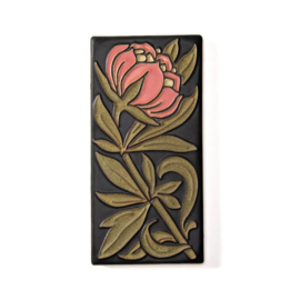 Motawi Tile: Peony Salmon