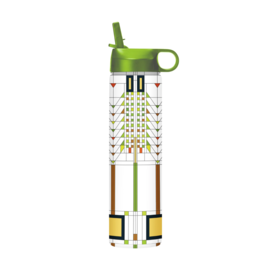 Water Bottle 24oz - Frank Lloyd Wright "Tree of Life"