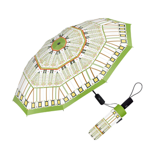 Frank Lloyd Wright Tree of Life Travel Umbrella – Compact, One-Touch Open & Close