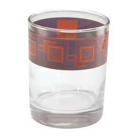 Single Whirling Arrow Double Old Fashioned Glass