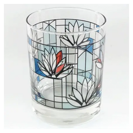 Single Waterlilies Double Old Fashioned Glass