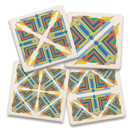 Coasters Oya Pier Carving (ASST)