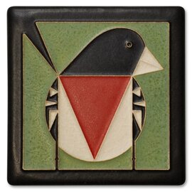 Motawi Tile: Rose-Breasted Grosbeak