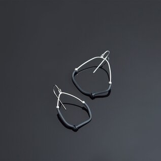 Morph Earrings (Silver Black)