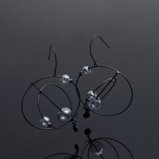 Rove Earrings (Glass Grey)