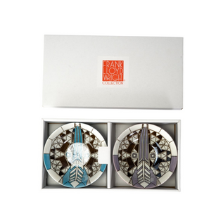 Imperial Hotel Peacock Set of 2 Bowls Blue/Purple