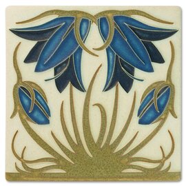 Motawi Tile: Ladybell Blue