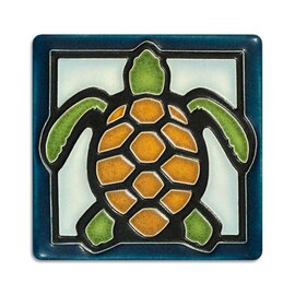 Motawi Tile: Turtle Light Blue