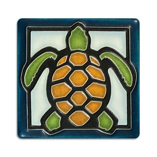 Motawi Tile: Turtle Light Blue