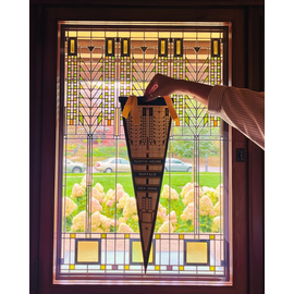 Tree Of Life  Pennant Brown with Cream Ties 7 x 21