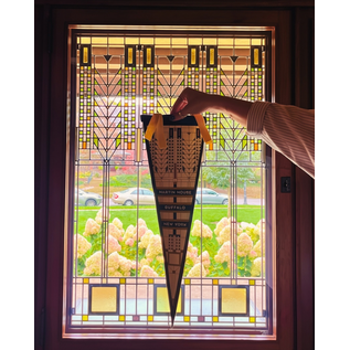 Tree Of Life Pennant Brown with Cream Ties 7 x 21