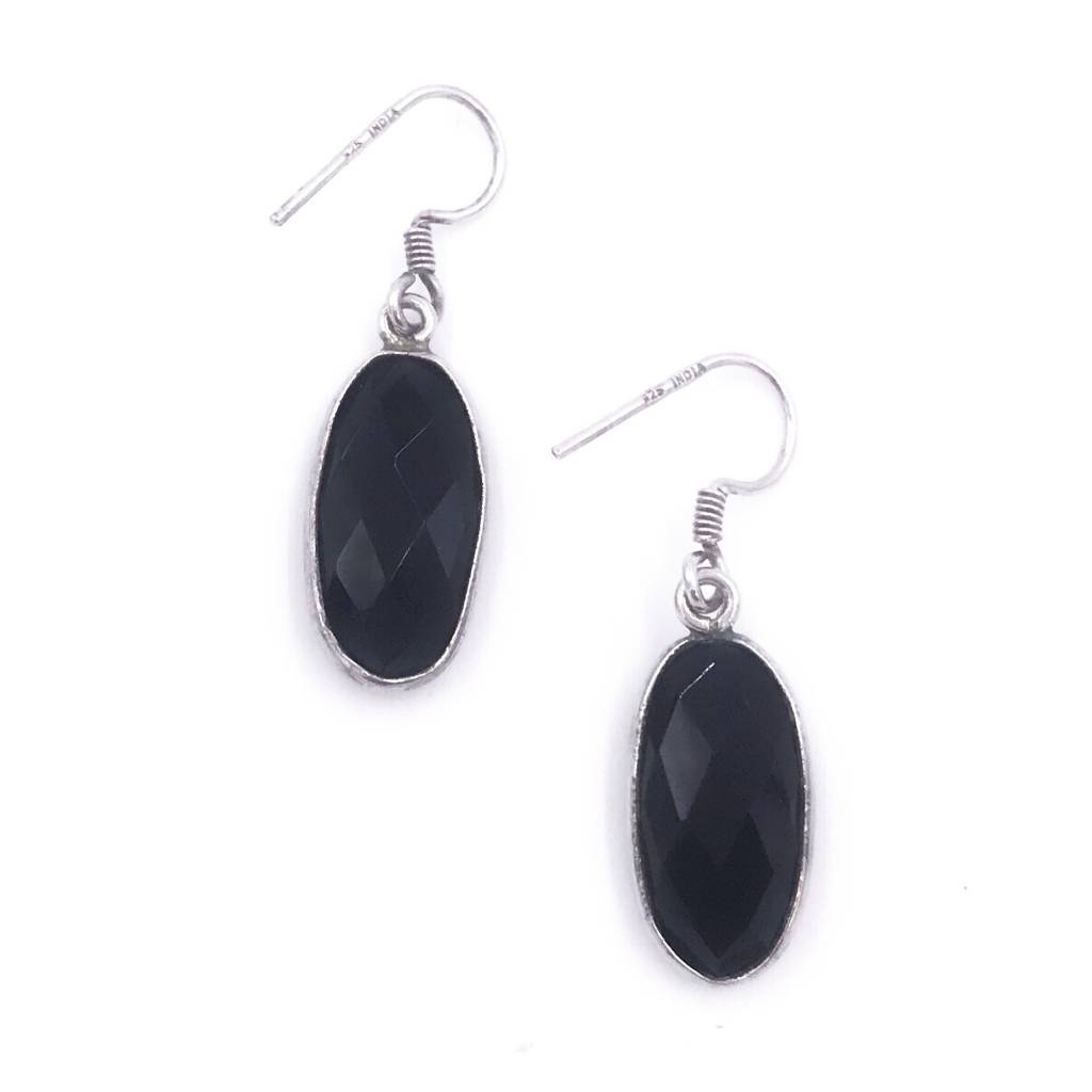 Italian Sterling Silver Onyx Earrings Lauren Rae Jewelry Boutique Italian Sterling Silver Onyx Earrings