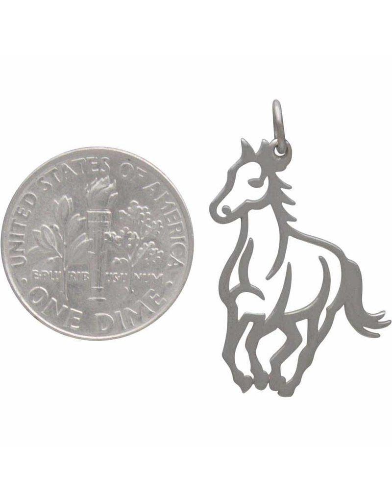 Sterling Silver Openwork Horse Charm