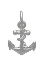 Silver Plated Bronze Anchor Charm