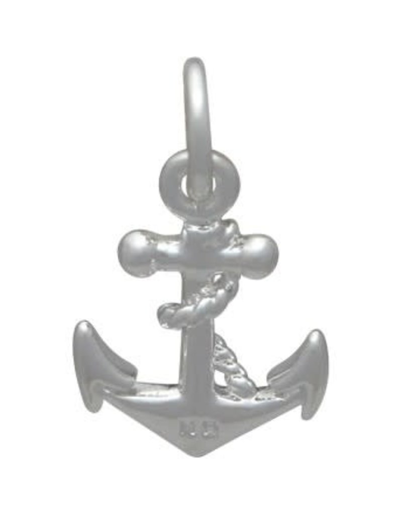 Silver Plated Bronze Anchor Charm